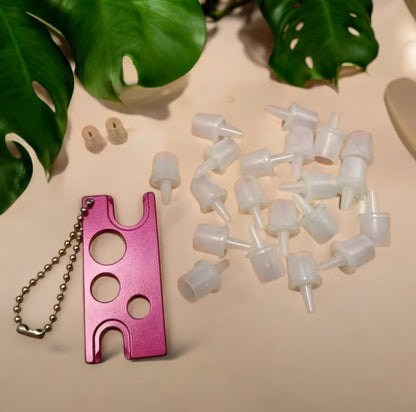 23pcs Lash Extension Glue Caps Opener Glue Pins Lash Glue Adhesive Rescue Kit Accessories For Eyelash Extensions